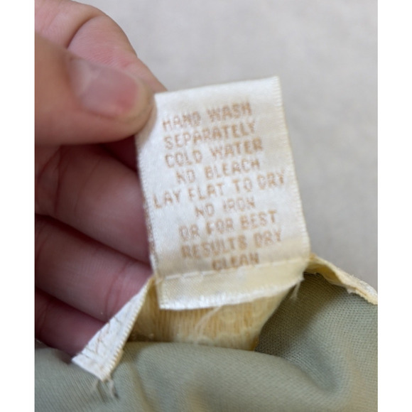 Vintage Kroshetta by Papillion Green & Pink Lined Maxi Dress Size XS Bnfts Chrty - Picture 9 of 10